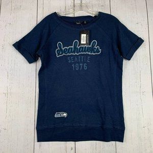 Seattle Seahawks 1976 NFL Medium Touch‎ Casual T-Shirt Blue New Women